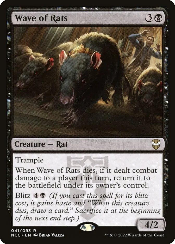 2022 New Capenna Commander Wave of Rats #41 rare card image