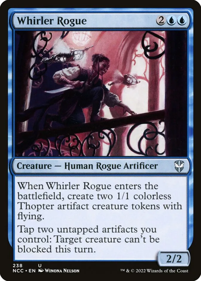 2022 New Capenna Commander Whirler Rogue #238 uncommon card image