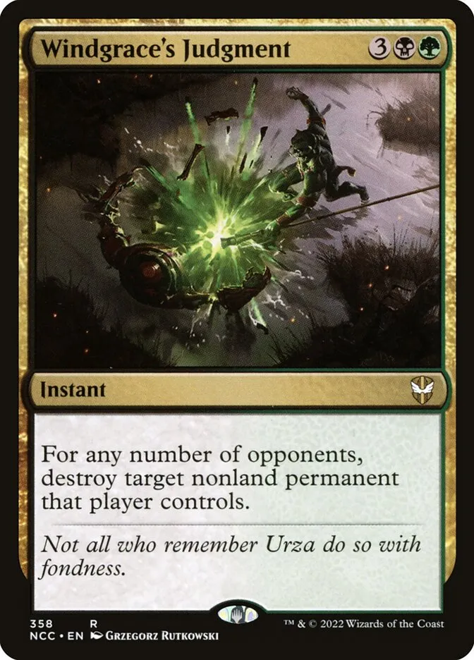 2022 New Capenna Commander Windgrace's Judgment rare #358 rare card image