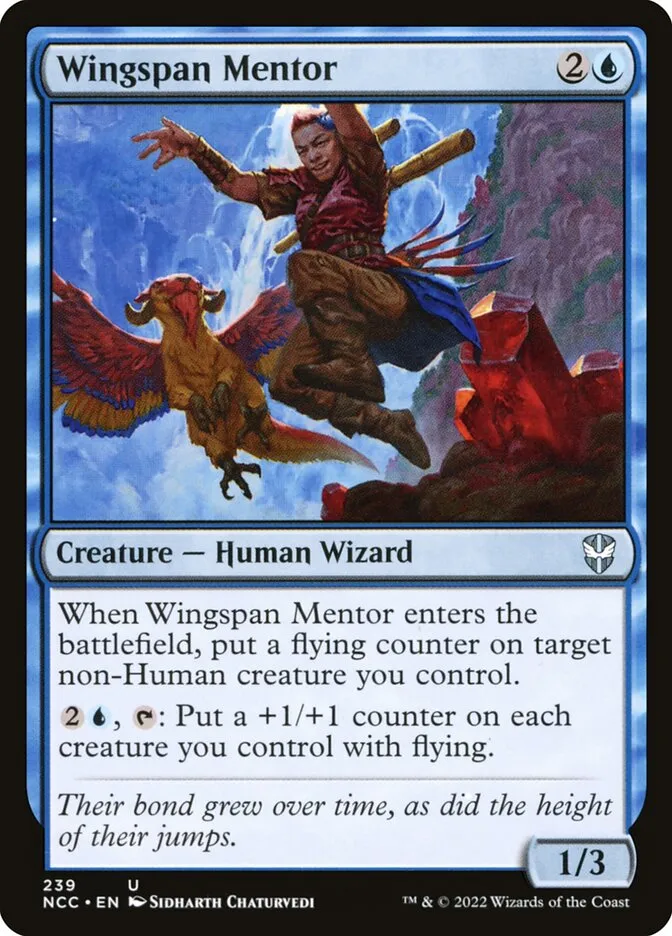 2022 New Capenna Commander Wingspan Mentor #239 uncommon card image