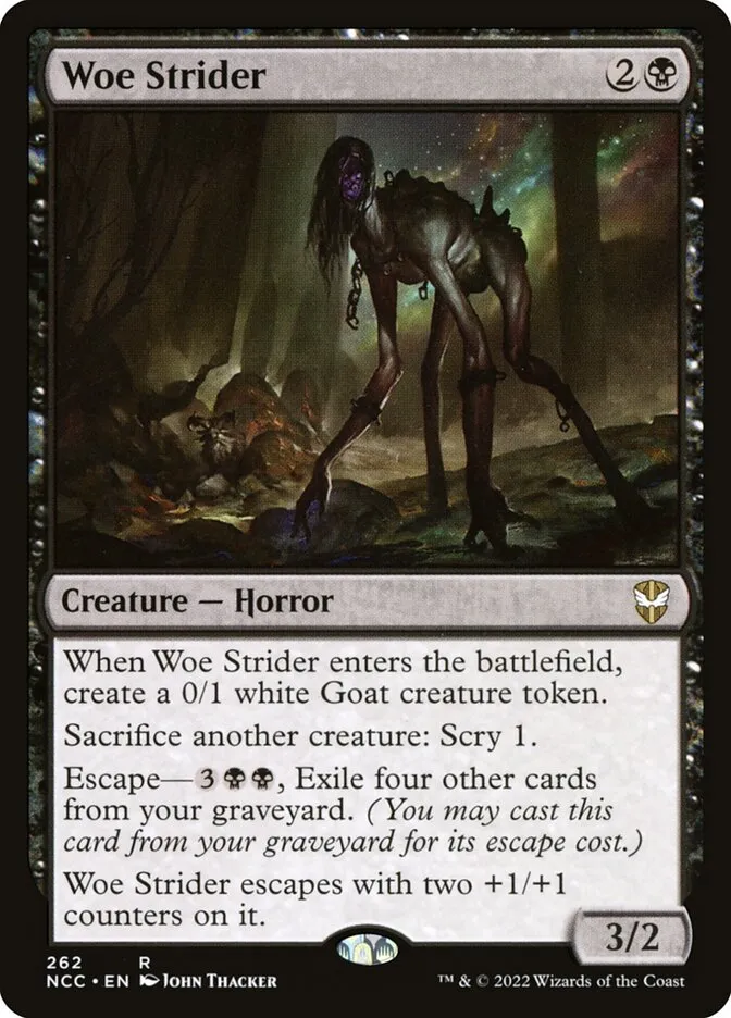 2022 New Capenna Commander Woe Strider #262 rare card image
