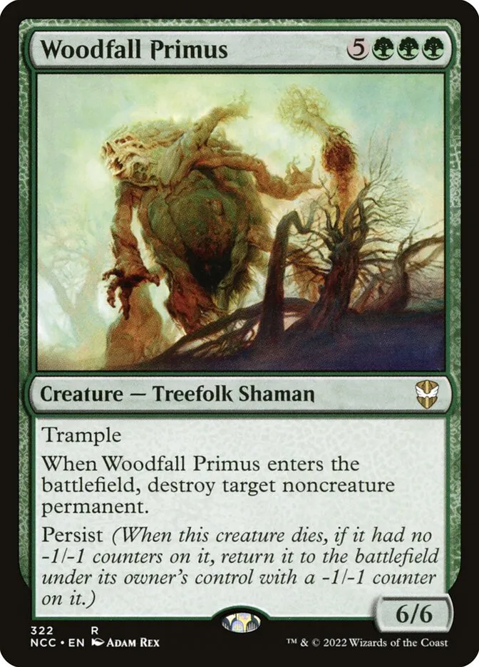 2022 New Capenna Commander Woodfall Primus #322 rare card image