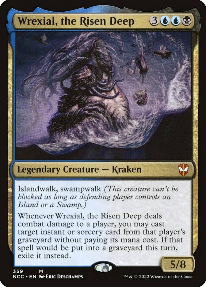 2022 New Capenna Commander Wrexial, the Risen Deep mythic #359 mythic card image