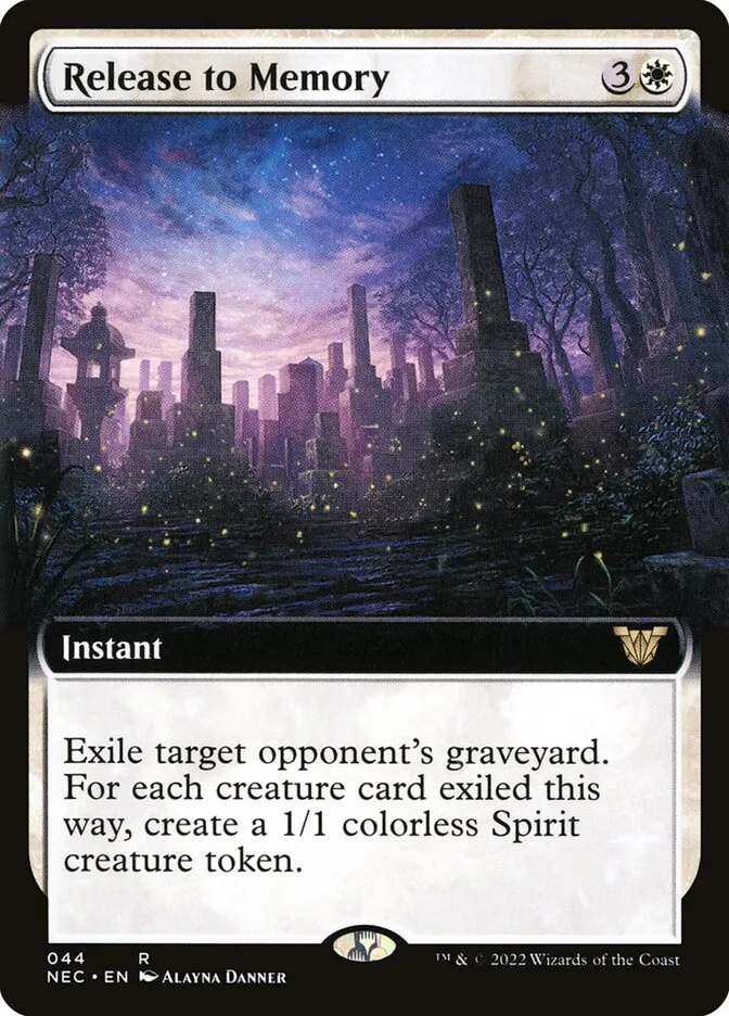 2022 Neon Dynasty Commander Release to Memory rare #44 rare card image