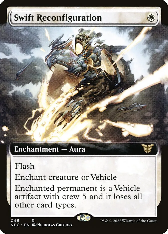 2022 Neon Dynasty Commander Swift Reconfiguration rare #45 rare card image
