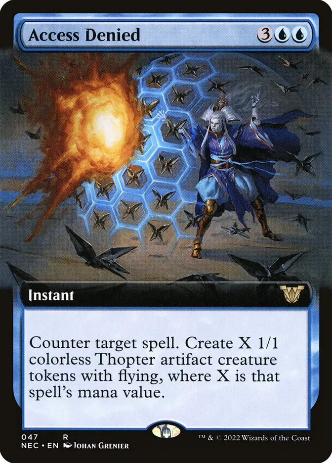 2022 Neon Dynasty Commander Access Denied rare #47 rare card image