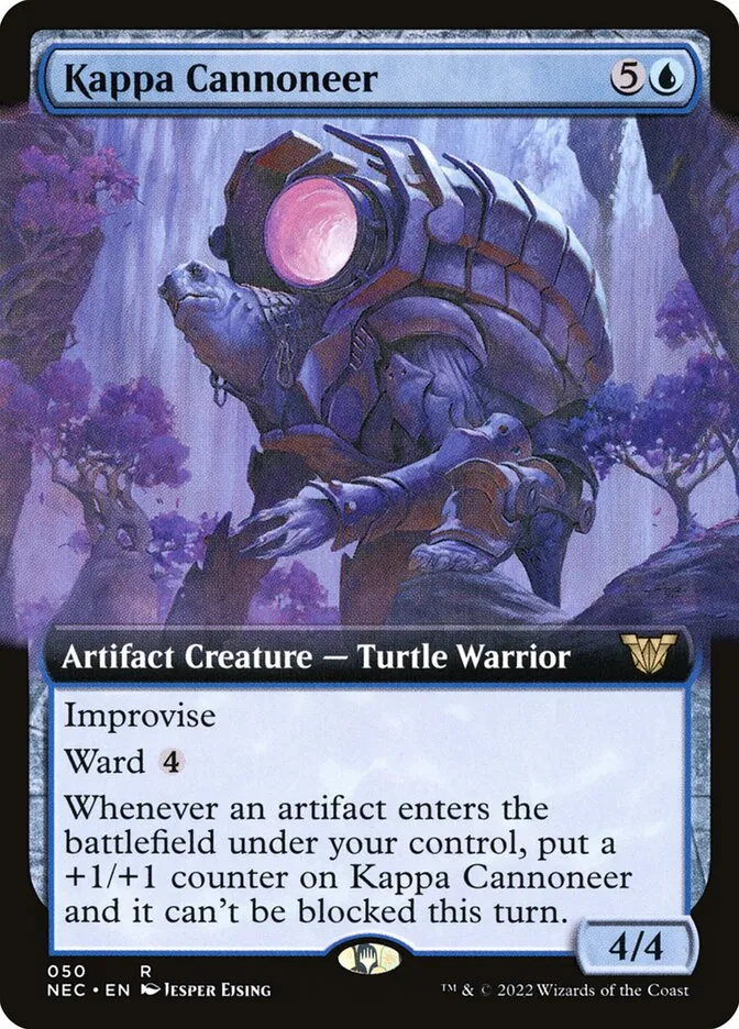 2022 Neon Dynasty Commander Kappa Cannoneer rare #50 rare card image