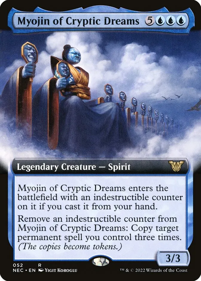 2022 Neon Dynasty Commander Myojin of Cryptic Dreams rare #52 rare card image
