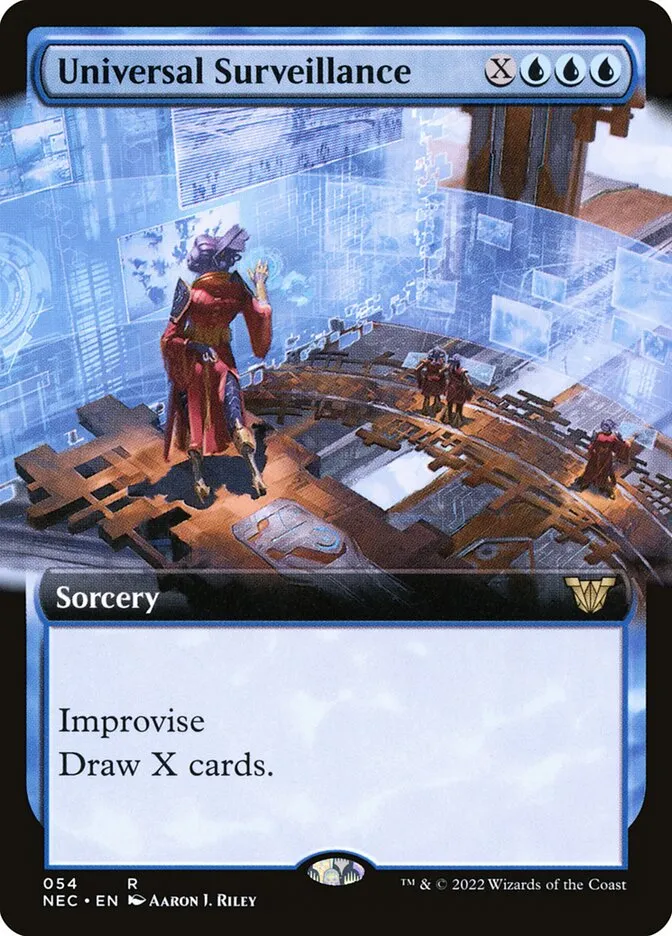 2022 Neon Dynasty Commander Universal Surveillance rare #54 rare card image