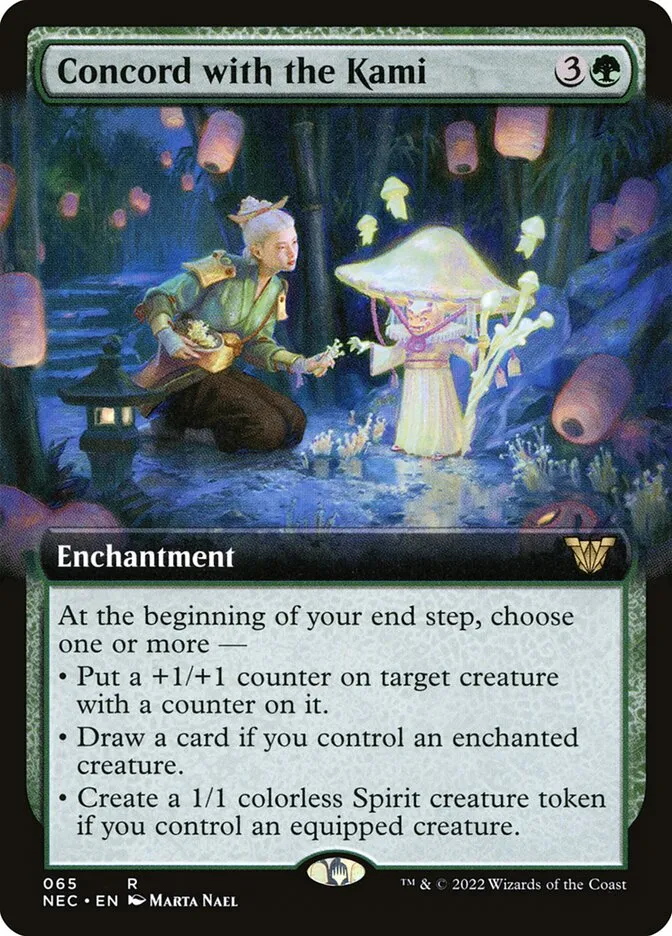 2022 Neon Dynasty Commander Concord with the Kami rare #65 rare card image