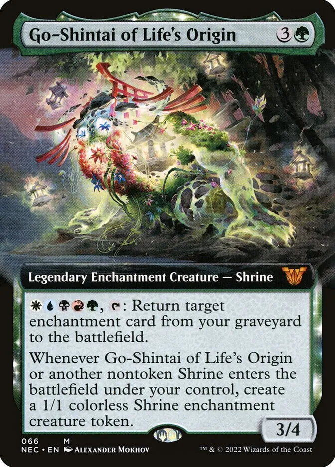 2022 Neon Dynasty Commander Go-Shintai of Life's Origin mythic #66 mythic card image