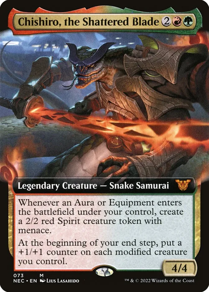 2022 Neon Dynasty Commander Chishiro, the Shattered Blade mythic #73 mythic card image