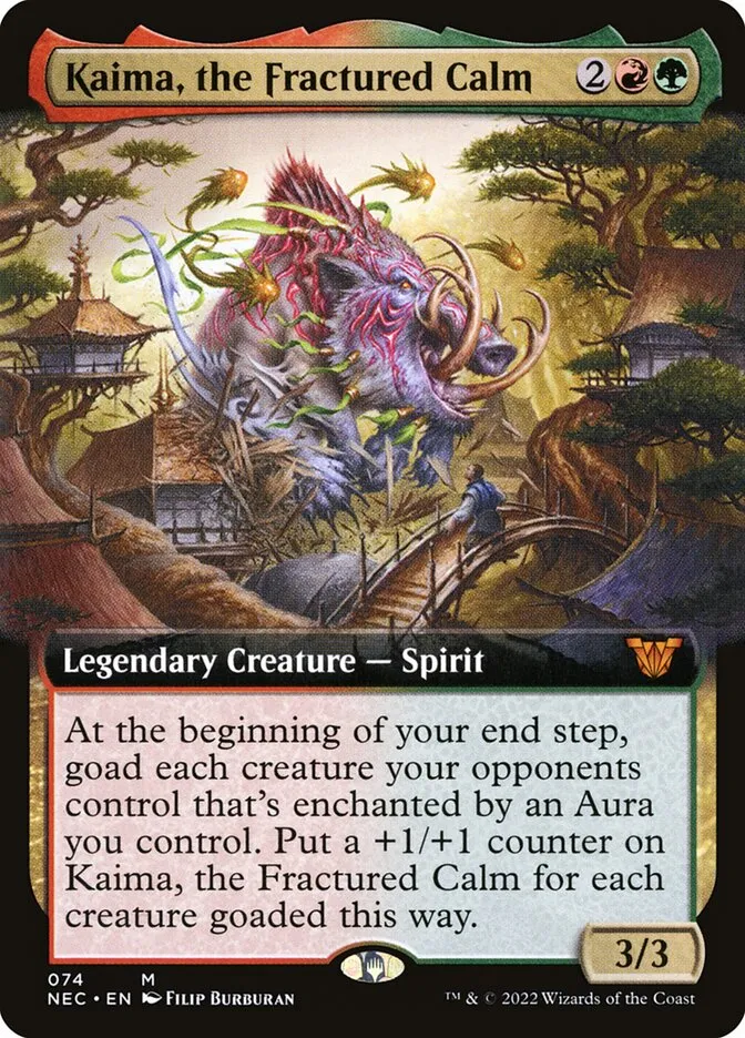 2022 Neon Dynasty Commander Kaima, the Fractured Calm mythic #74 mythic card image