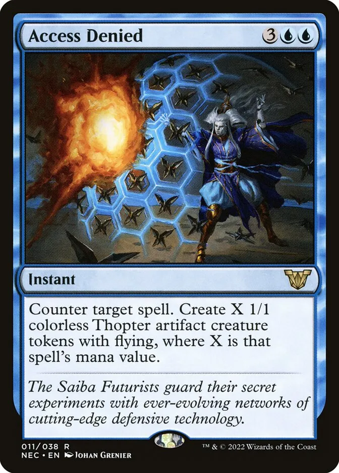 2022 Neon Dynasty Commander Access Denied rare #11 rare card image