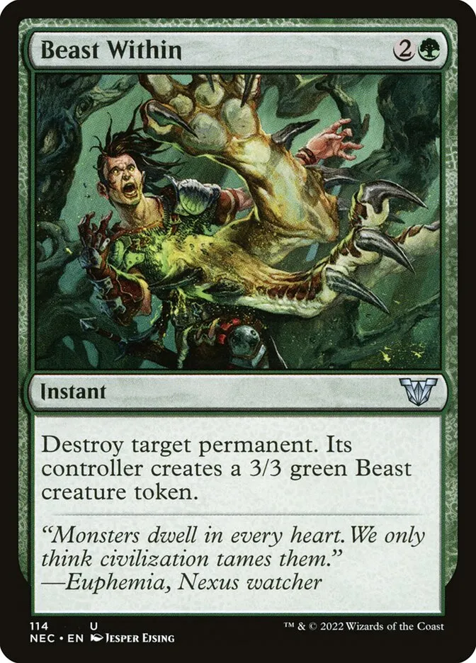 2022 Neon Dynasty Commander Beast Within uncommon #114 uncommon card image