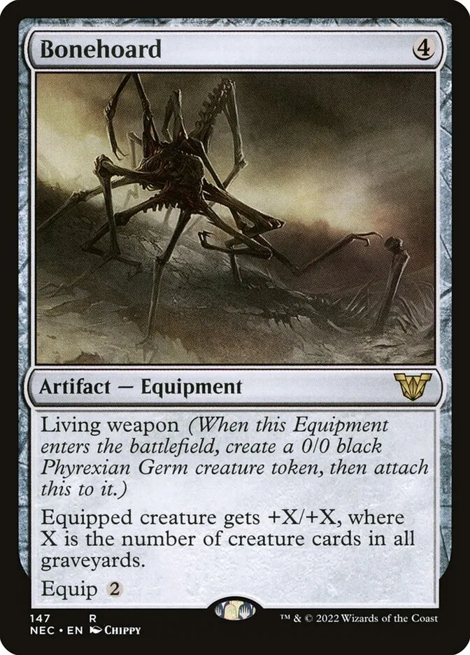 2022 Neon Dynasty Commander Bonehoard #147 rare card image