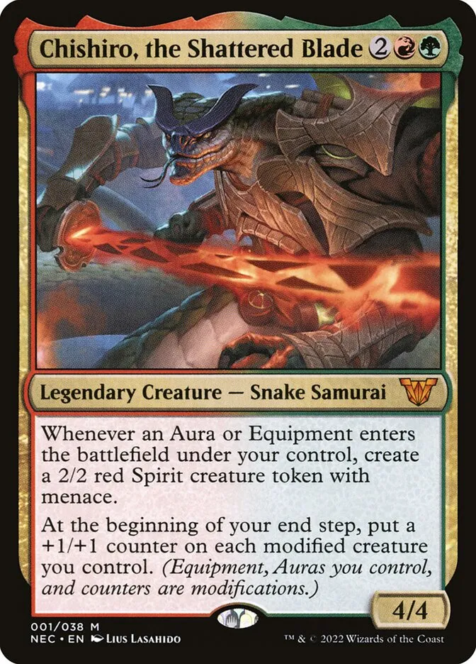 2022 Neon Dynasty Commander Chishiro, the Shattered Blade mythic #1 mythic card image