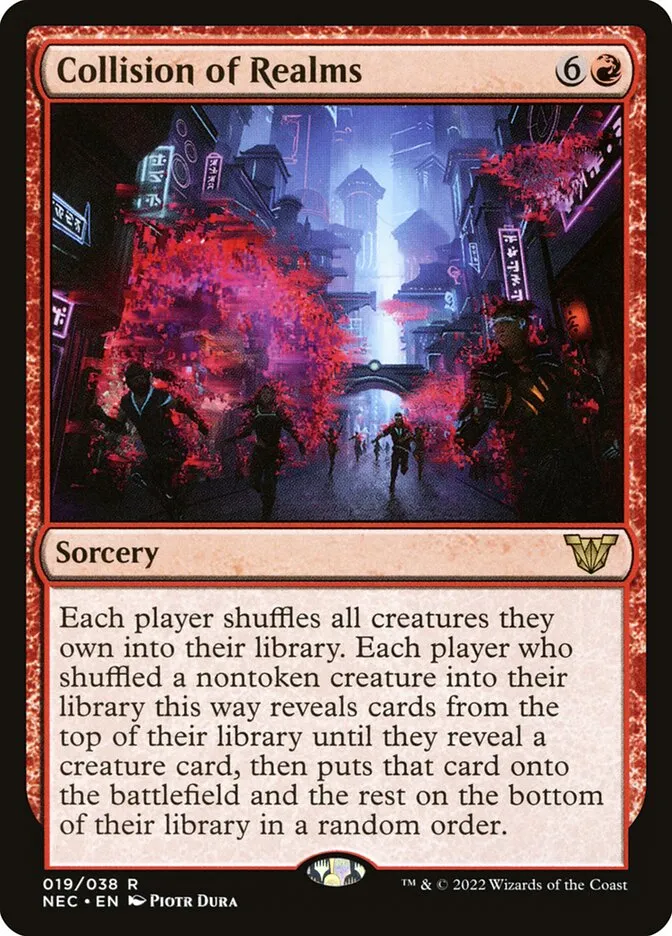 2022 Neon Dynasty Commander Collision of Realms rare #19 rare card image