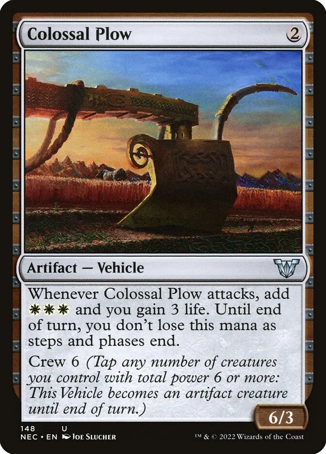 2022 Neon Dynasty Commander Colossal Plow #148 uncommon card image
