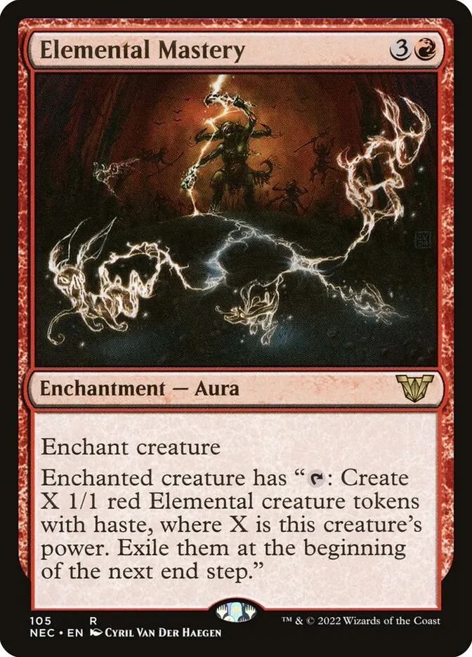 2022 Neon Dynasty Commander Elemental Mastery rare #105 rare card image