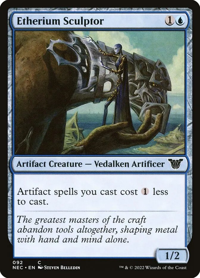 2022 Neon Dynasty Commander Etherium Sculptor #92 common card image