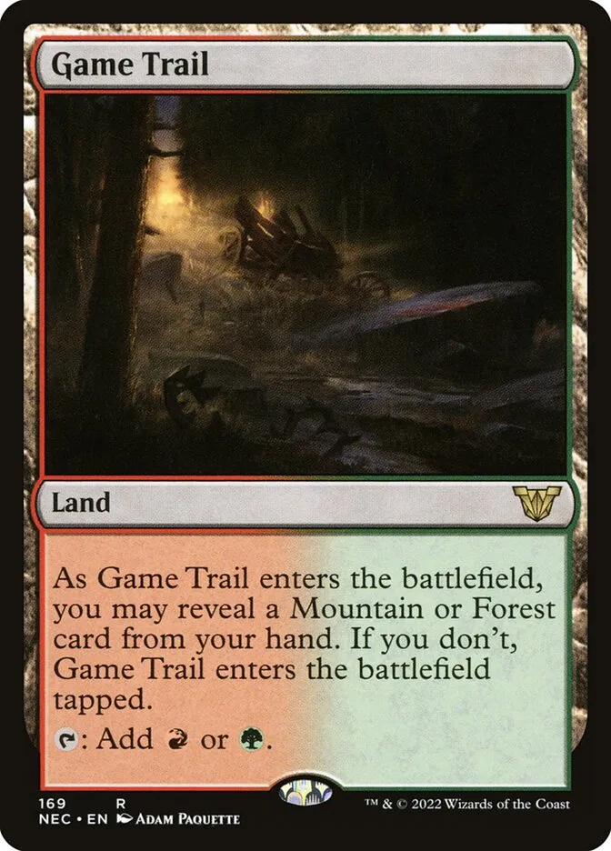 2022 Neon Dynasty Commander Game Trail #169 rare card image
