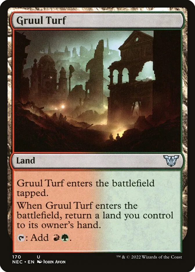 2022 Neon Dynasty Commander Gruul Turf #170 uncommon card image