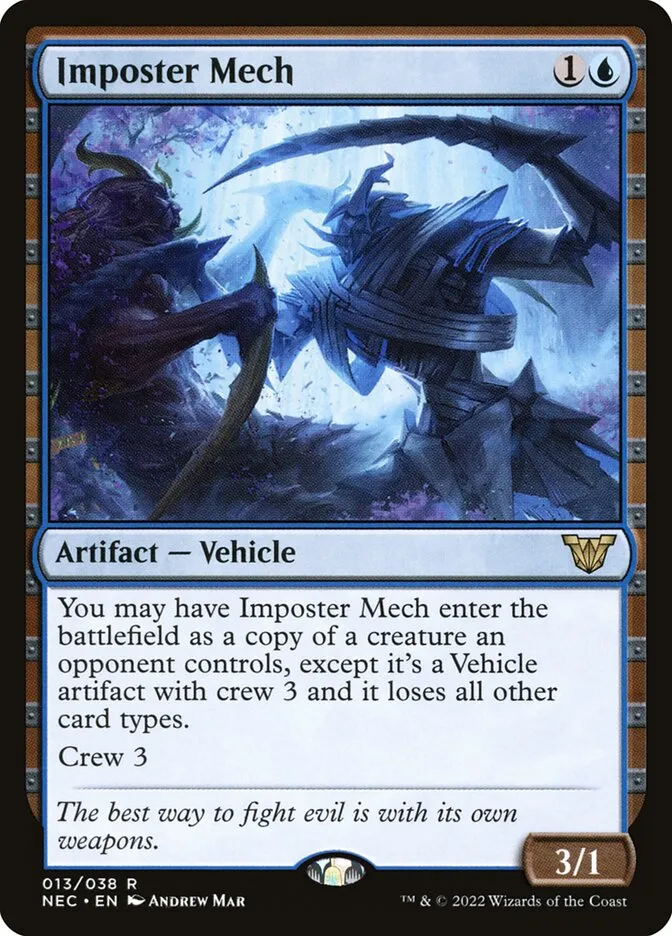 2022 Neon Dynasty Commander Imposter Mech rare #13 rare card image