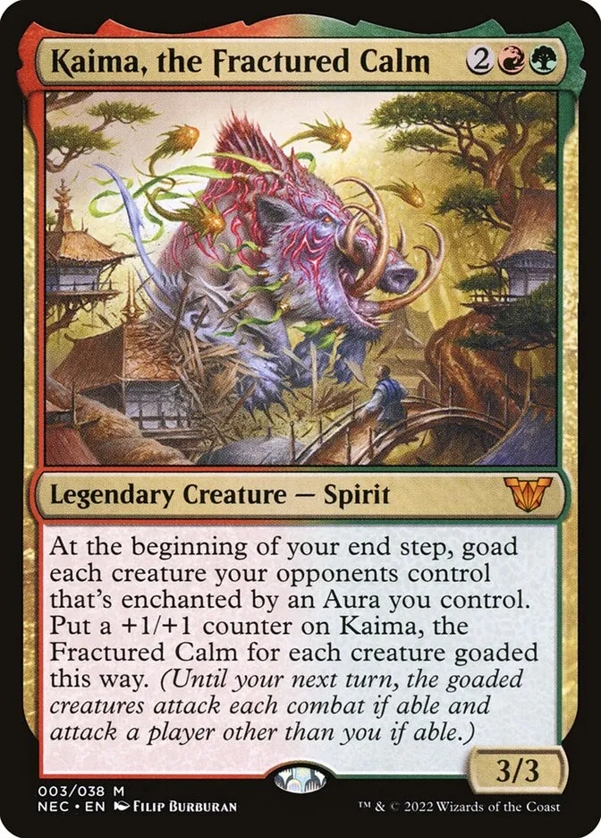 2022 Neon Dynasty Commander Kaima, the Fractured Calm mythic #3 mythic card image