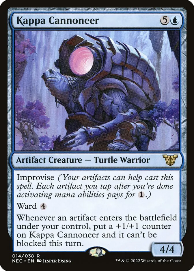 2022 Neon Dynasty Commander Kappa Cannoneer rare #14 rare card image