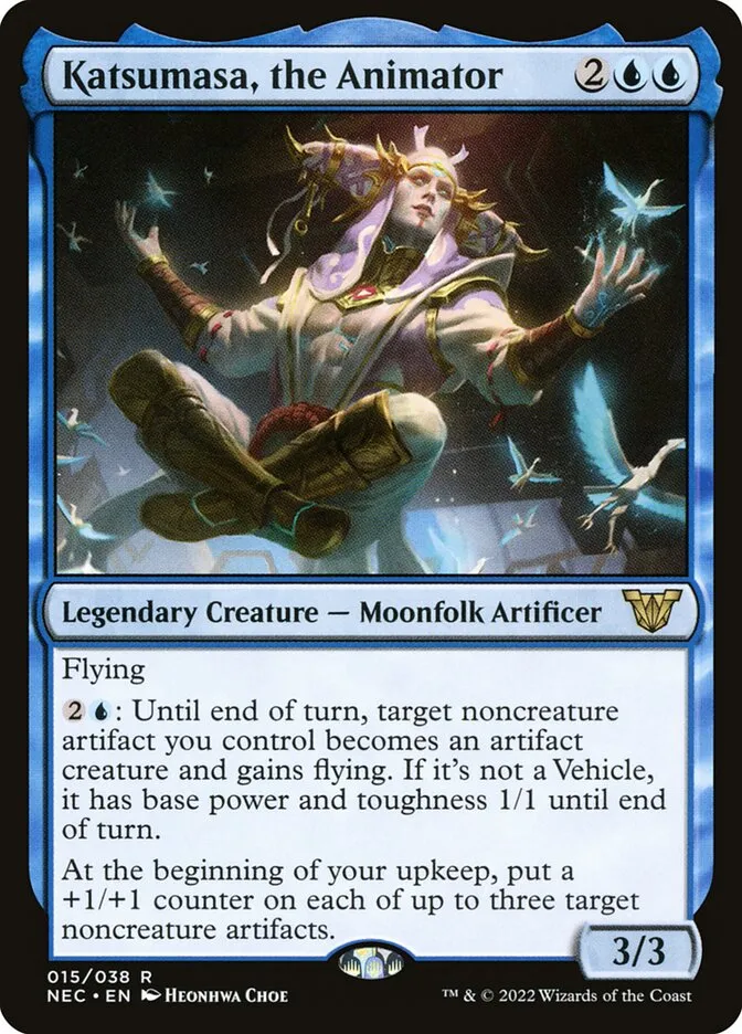 2022 Neon Dynasty Commander Katsumasa, the Animator rare #15 rare card image