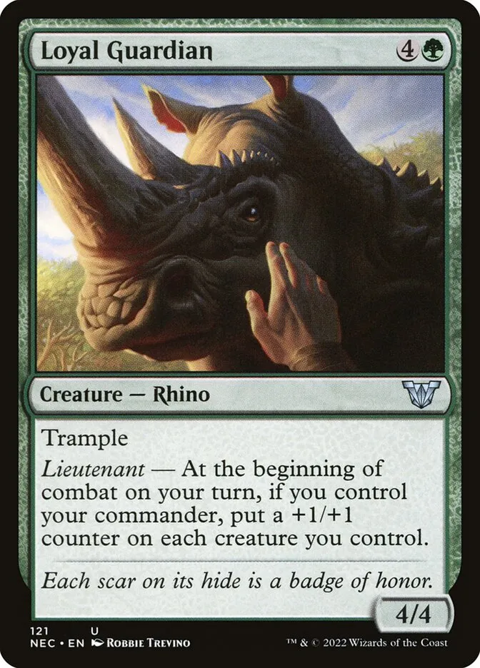 2022 Neon Dynasty Commander Loyal Guardian #121 uncommon card image