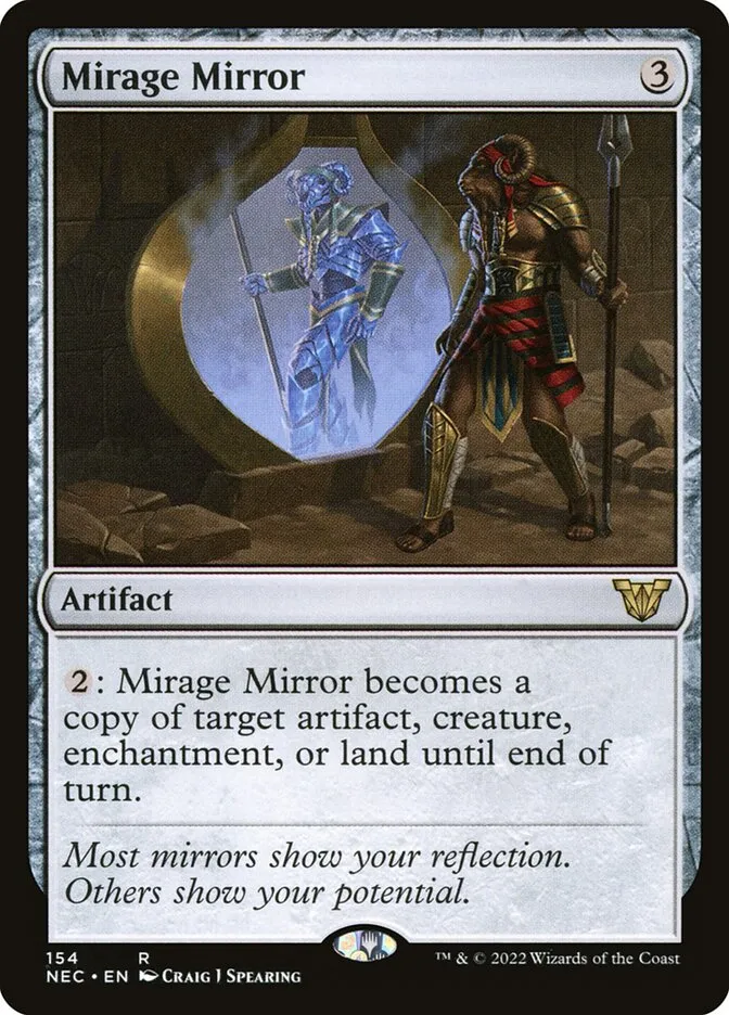2022 Neon Dynasty Commander Mirage Mirror #154 rare card image