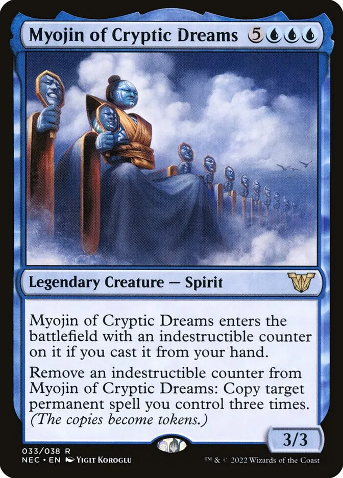 2022 Neon Dynasty Commander Myojin of Cryptic Dreams rare #33 rare card image