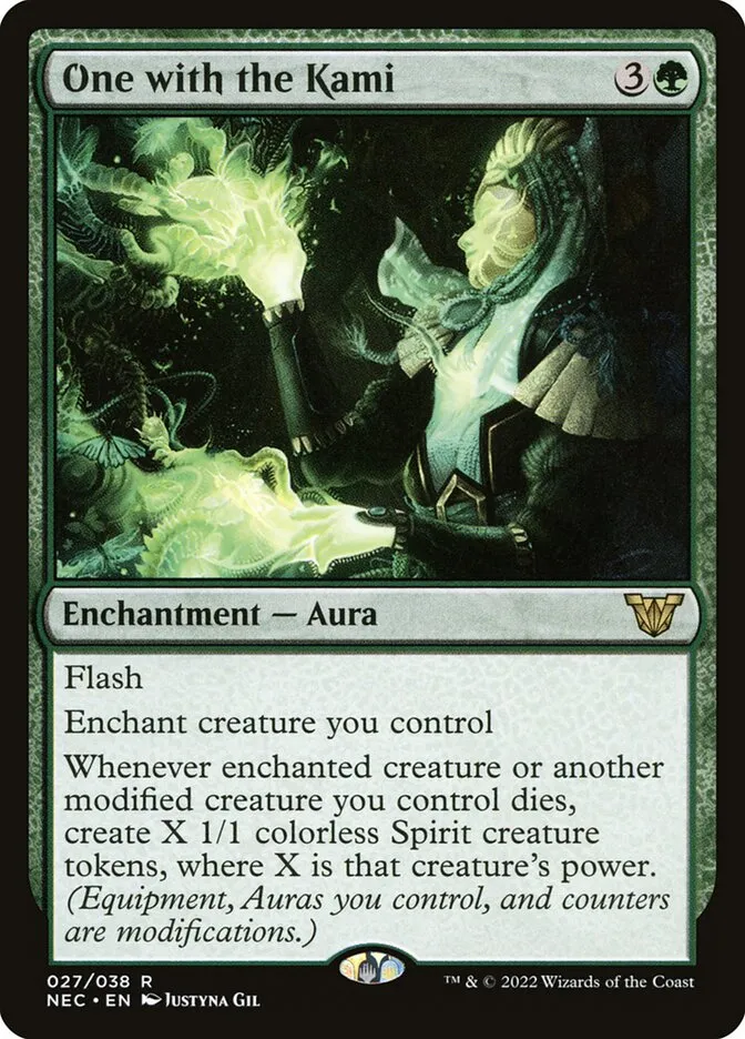 2022 Neon Dynasty Commander One with the Kami rare #27 rare card image