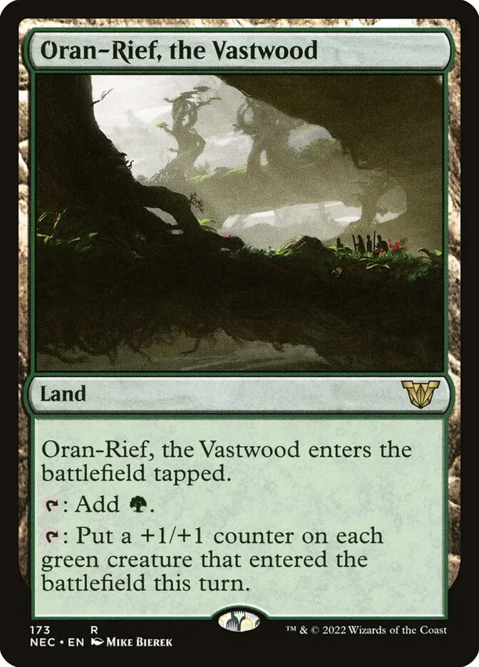 2022 Neon Dynasty Commander Oran-Rief, the Vastwood #173 rare card image