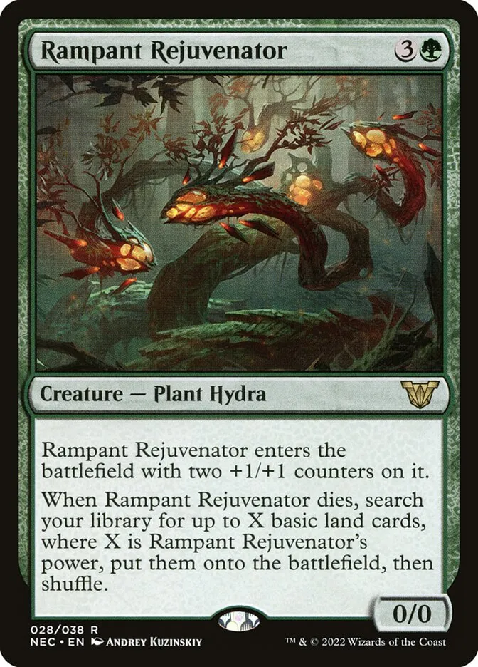 2022 Neon Dynasty Commander Rampant Rejuvenator rare #28 rare card image