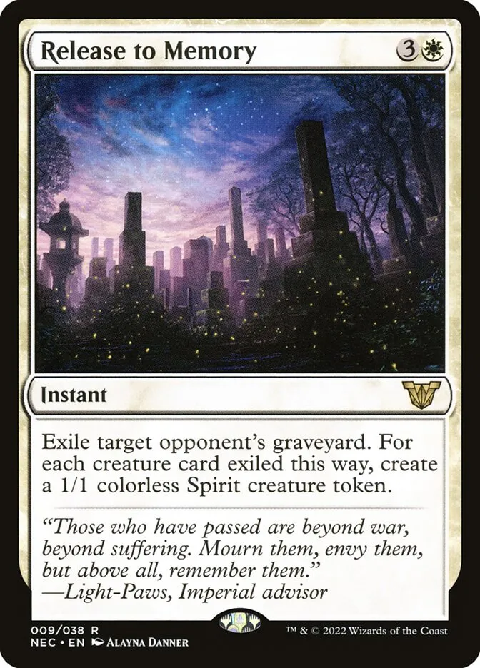 2022 Neon Dynasty Commander Release to Memory rare #9 rare card image