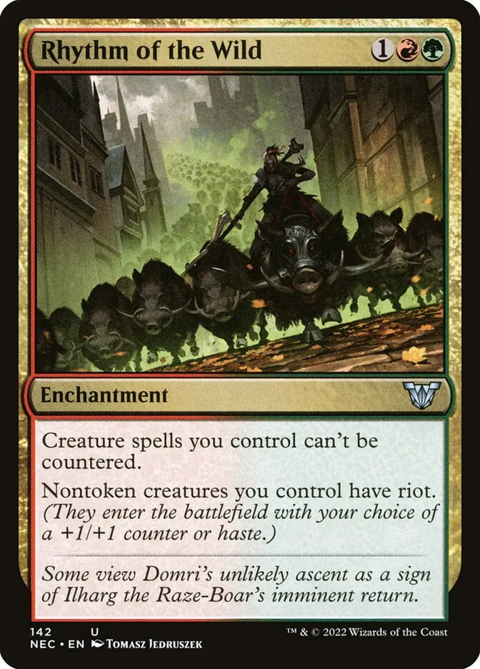 2022 Neon Dynasty Commander Rhythm of the Wild #142 uncommon card image
