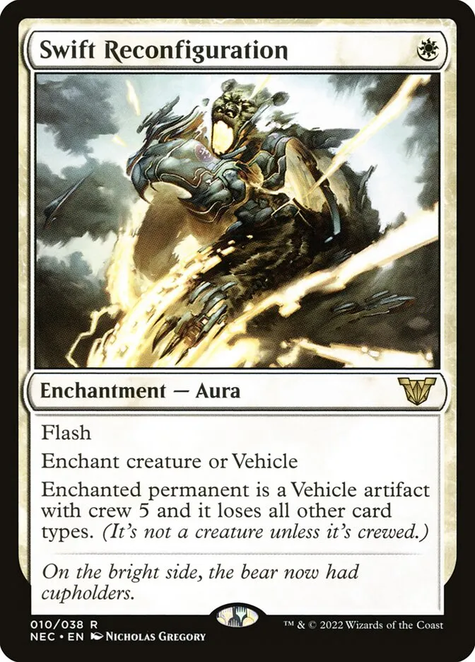 2022 Neon Dynasty Commander Swift Reconfiguration rare #10 rare card image