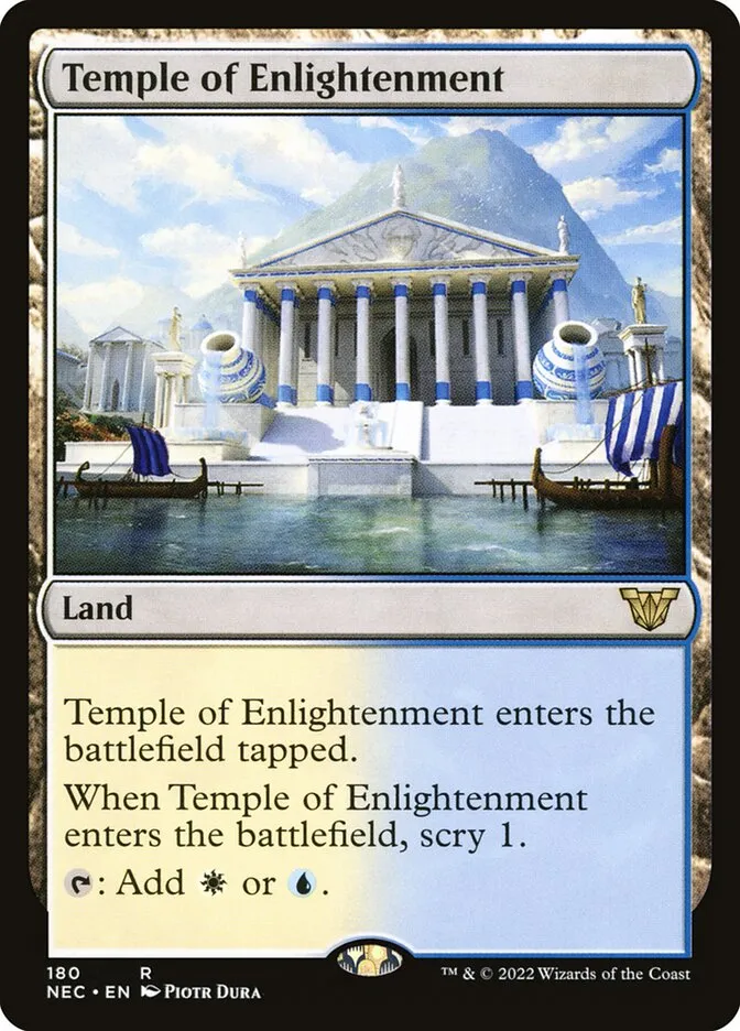 2022 Neon Dynasty Commander Temple of Enlightenment #180 rare card image