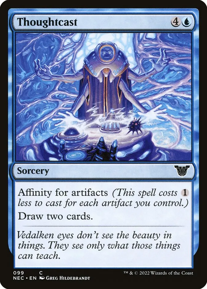 2022 Neon Dynasty Commander Thoughtcast #99 common card image