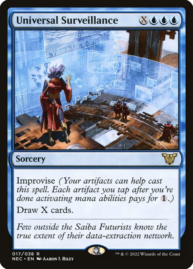 2022 Neon Dynasty Commander Universal Surveillance rare #17 rare card image