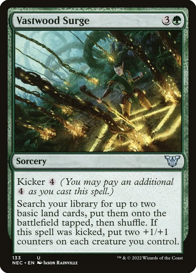 2022 Neon Dynasty Commander Vastwood Surge #133 uncommon card image