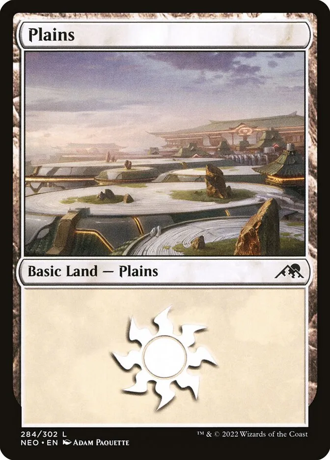 2022 Kamigawa: Neon Dynasty Plains #284 common card image
