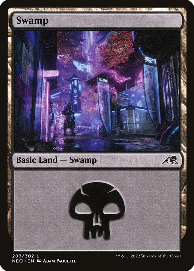 2022 Kamigawa: Neon Dynasty Swamp #288 common card image