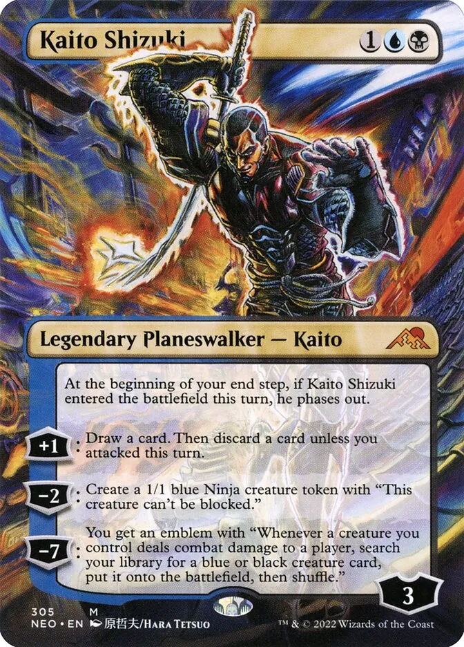 2022 Kamigawa: Neon Dynasty Kaito Shizuki #305 mythic card image