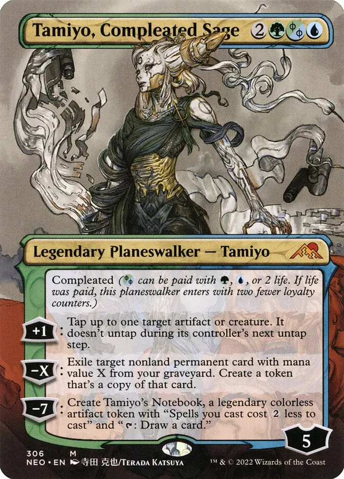 2022 Kamigawa: Neon Dynasty Tamiyo, Compleated Sage #306 mythic card image