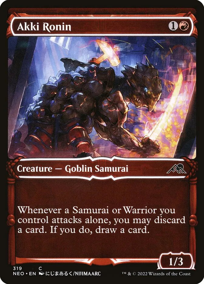 2022 Kamigawa: Neon Dynasty Akki Ronin common #319 common card image