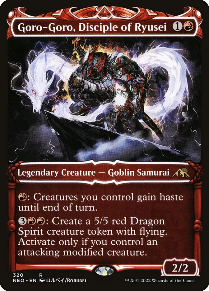 2022 Kamigawa: Neon Dynasty Goro-Goro, Disciple of Ryusei #320 rare card image